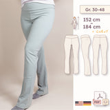 Mid-Rise Leggings mit Foldover-Bund und Flared Leg (Schnittmuster) – Damen Gr. 30–48