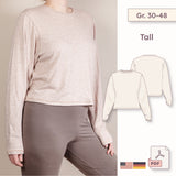 Longsleeve mit Rundhalsausschnitt (Relaxed Fit) – Schnittmuster (PDF) – Tall Gr. 30–48