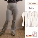 High-Waist Schlaghose mit verdecktem Gummibund – Petite Gr. 30–48