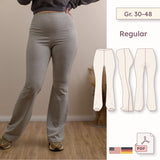 High-Waist Schlaghose mit verdecktem Gummibund – Regular Gr. 30–48