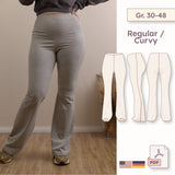 High-Waist Schlaghose mit verdecktem Gummibund – Regular / Curvy Gr. 30–48