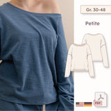 Oversized Pyjama-Shirt mit Rundhalsausschnitt – Schnittmuster (PDF) – Petite Gr. 30–48