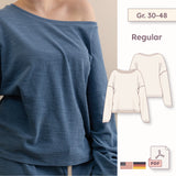 Oversized Pyjama-Shirt mit Rundhalsausschnitt – Schnittmuster (PDF) – Regular Gr. 30–48