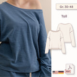 Oversized Pyjama-Shirt mit Rundhalsausschnitt – Schnittmuster (PDF) – Tall Gr. 30–48