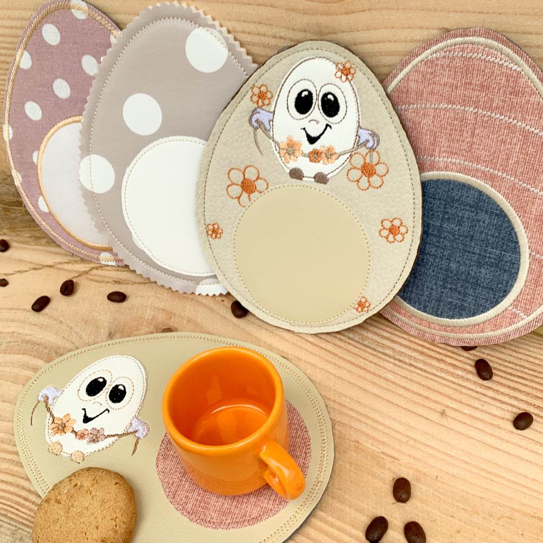 Stickdatei Ostern Mug Rug Set für 13x18 Rahmen mit ITH 5 Designs - Sewando