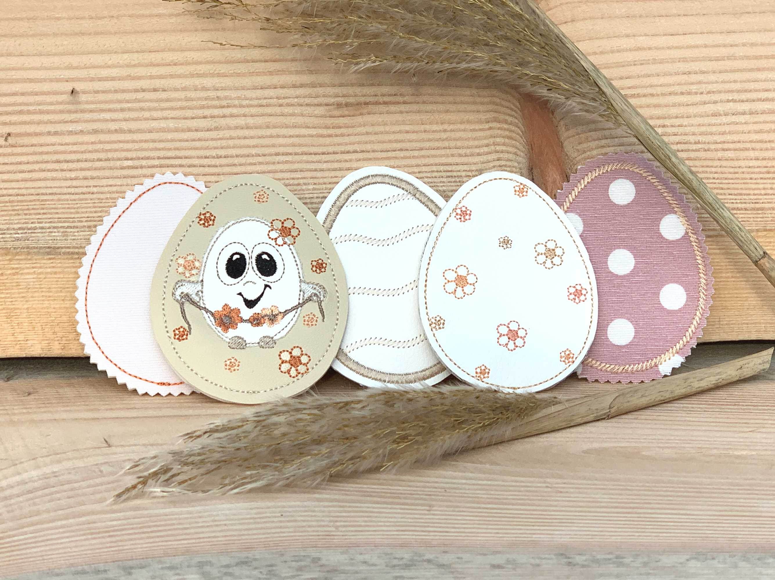 Stickdatei Osterei Mug Rug Set mit 5 ITH Ostereidesigns - Sewando