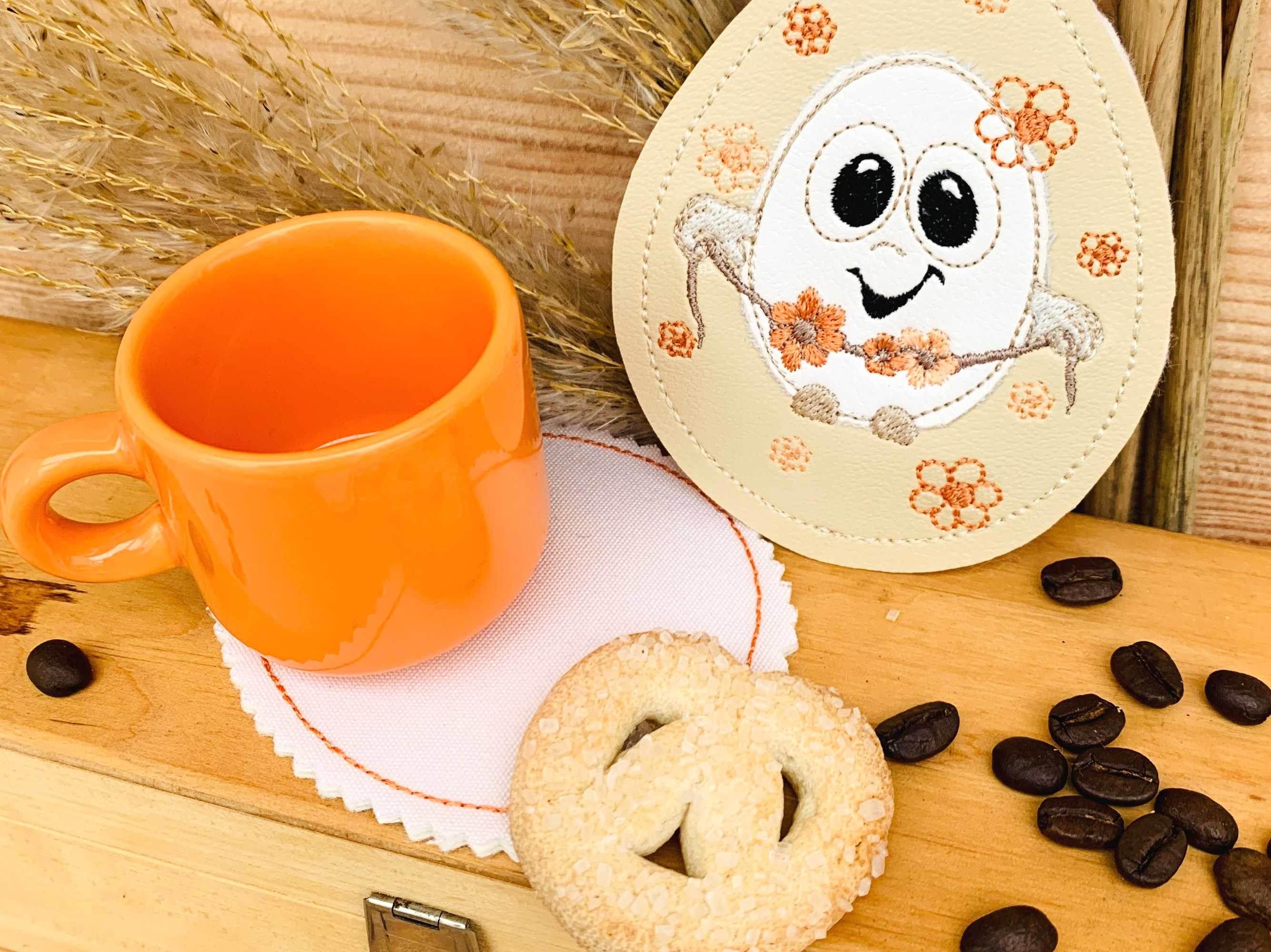 Stickdatei Osterei Mug Rug Set mit 5 ITH Ostereidesigns - Sewando
