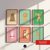 Tiger mit Hula-Hoop-Reifen – Digitales Poster-Design - Sewando