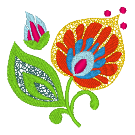 Stickdatei - Lowicz Blumen - Sewando