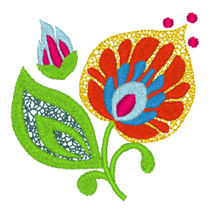 Stickdatei - Lowicz Blumen - Sewando