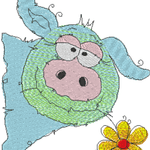 Stickdatei - Happy Stitching Schwein - Sewando
