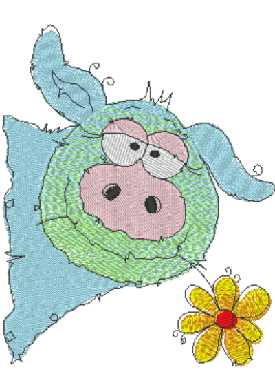 Stickdatei - Happy Stitching Schwein - Sewando