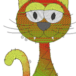 Stickdatei - Happy Stitching - Katze - Sewando