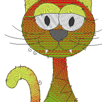 Stickdatei - Happy Stitching - Katze - Sewando