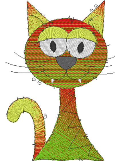 Stickdatei - Happy Stitching - Katze - Sewando