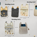 Stickdatei Reißverschlusstasche 3er Set, ITH Bonebag S, M, L - Sewando