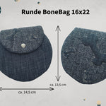 Stickdatei Tasche 16x22 In The Hoop, ITH runde BoneBag - Sewando