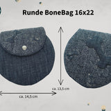 Stickdatei Tasche 16x22 In The Hoop, ITH runde BoneBag - Sewando