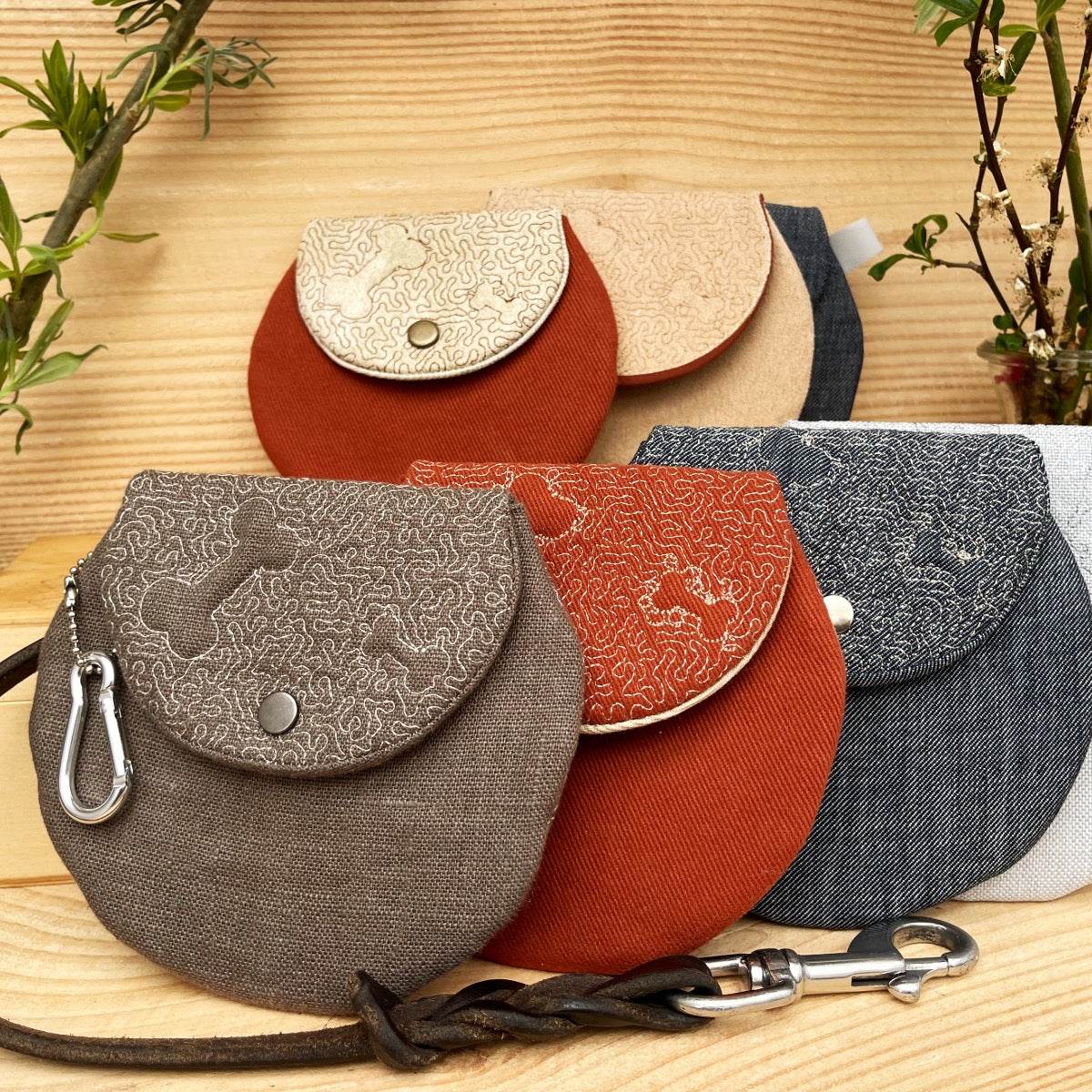 Stickdatei Tasche Set mit 3 Größen ab 13x18, In The Hoop runde BoneBag - Sewando