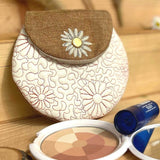Stickdatei Tasche 13x18 mit Gänseblümchen, ITH runde Daisy Bag - Sewando