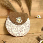 Stickdatei Tasche 13x18 mit Gänseblümchen, ITH runde Daisy Bag - Sewando