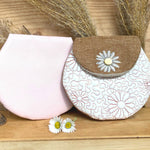 Stickdatei Tasche 13x18 mit Gänseblümchen, ITH runde Daisy Bag - Sewando