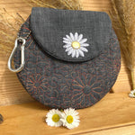 Stickdatei Tasche 15x21 mit Gänseblümchen, ITH runde Daisy Bag - Sewando