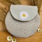 Stickdatei Tasche 16x22 mit Gänseblümchen, ITH runde Daisy Bag - Sewando