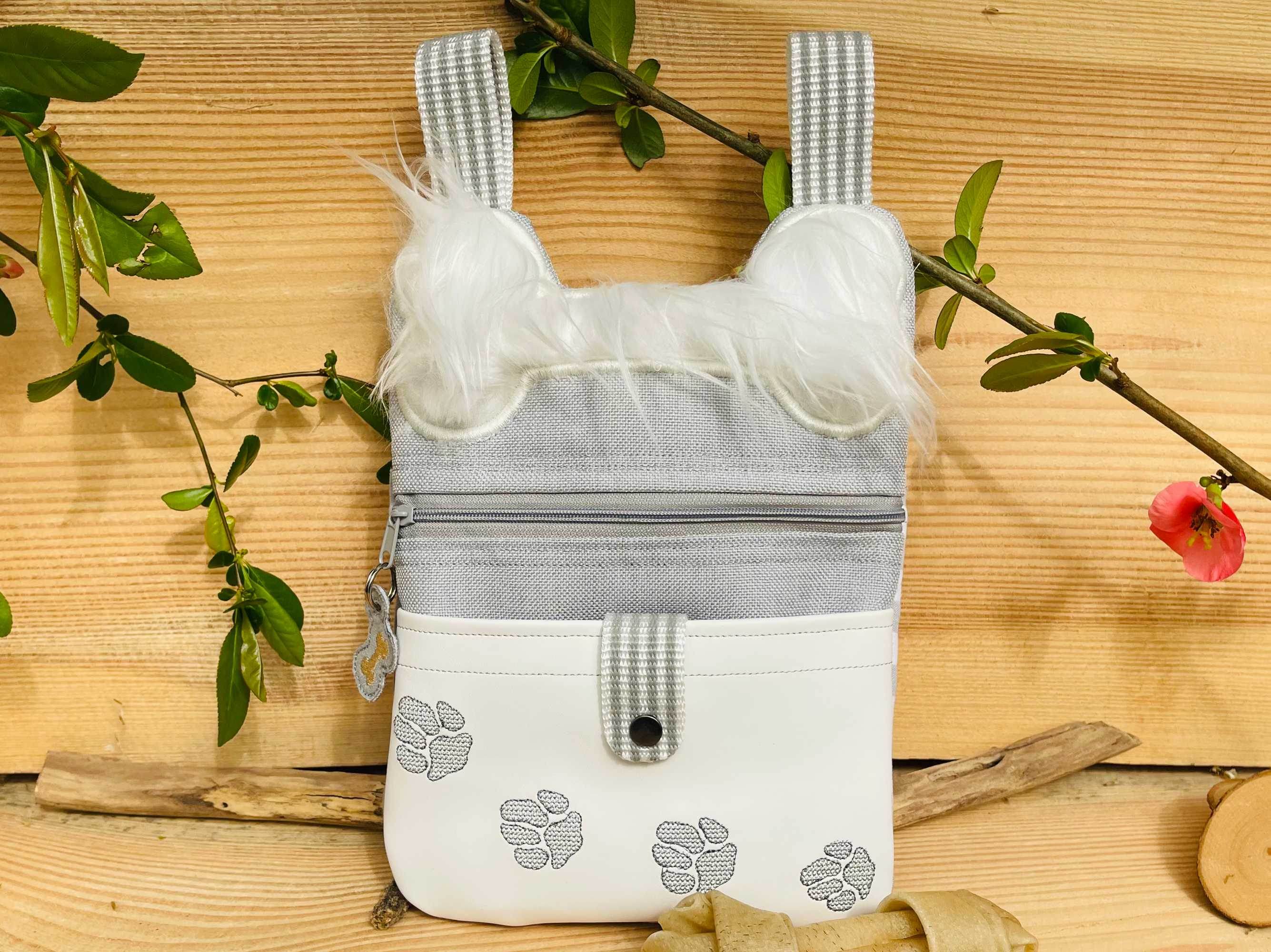 ITH Stickdatei Reißverschlusstasche 20x27 Bonebag, Pfotenstickerei und Knochenapplikation - Sewando