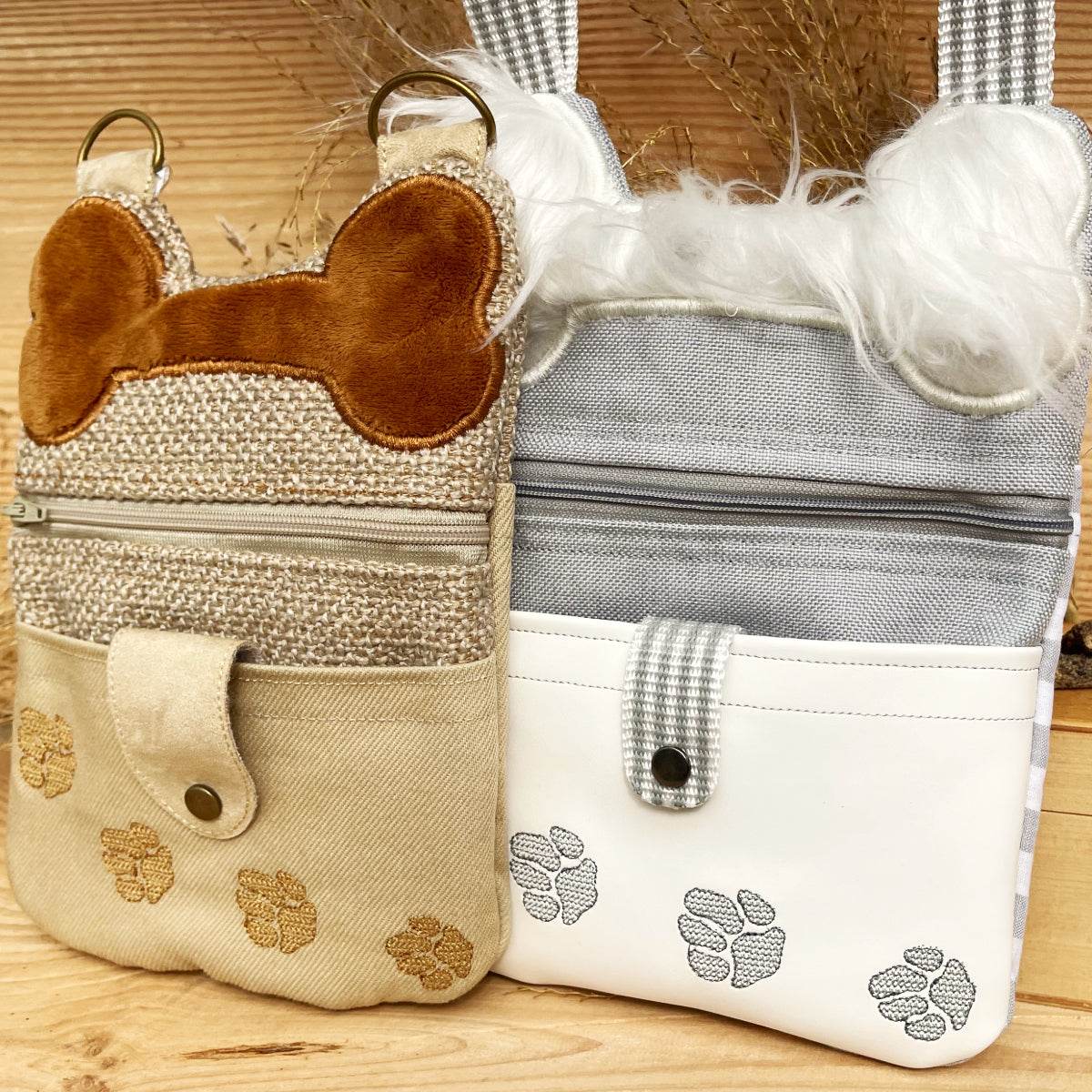 Stickdatei Reißverschlusstasche 2er Set, ITH Bonebag 18x24 & 20x27 - Sewando