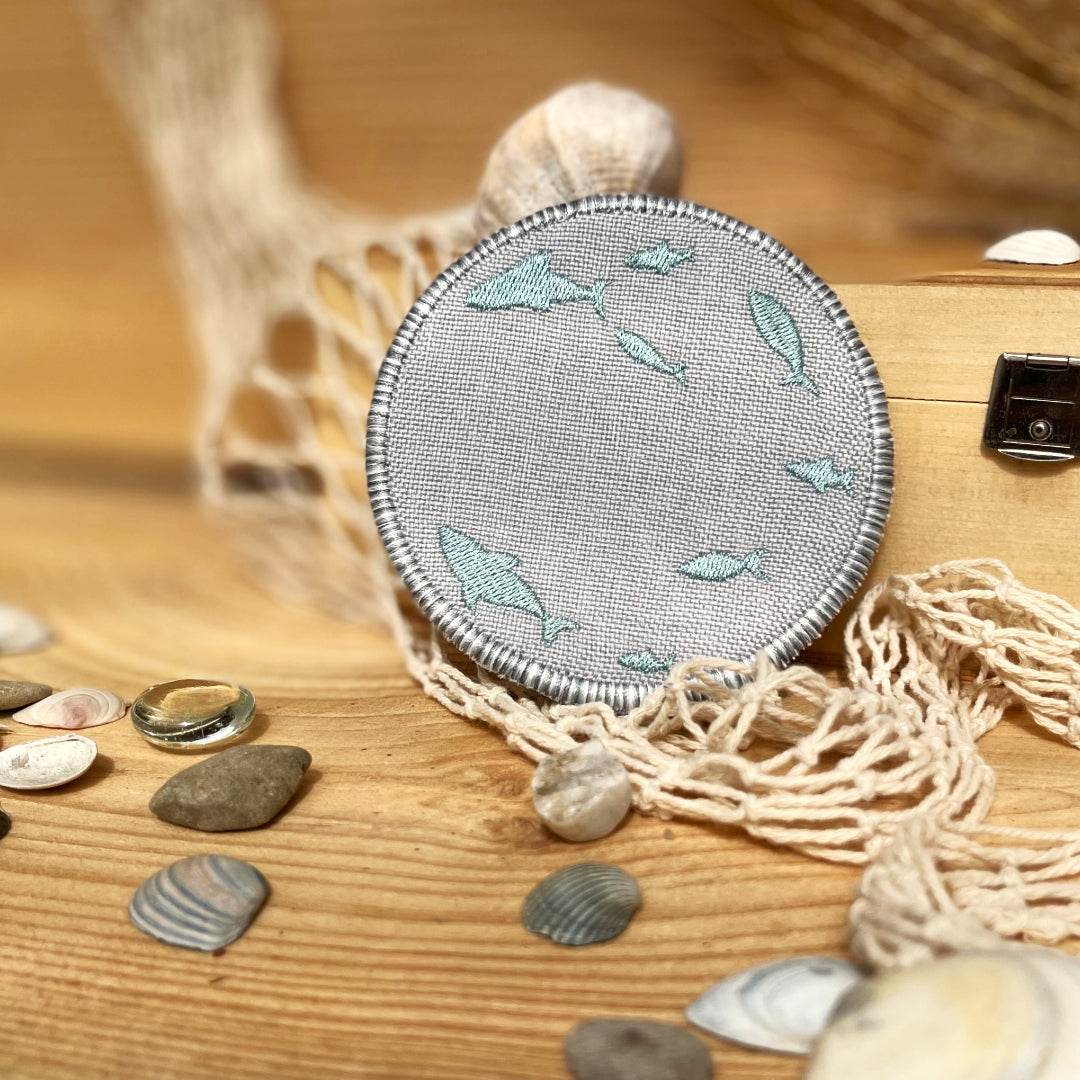 Stickdatei Mug Rug Fisch 10x10 ITH - Sewando