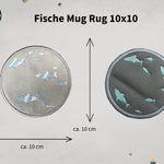 Stickdatei Mug Rug Fisch 10x10 ITH - Sewando