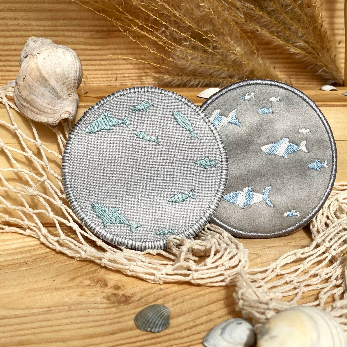 Stickdatei Mug Rug Fisch 10x10 ITH - Sewando
