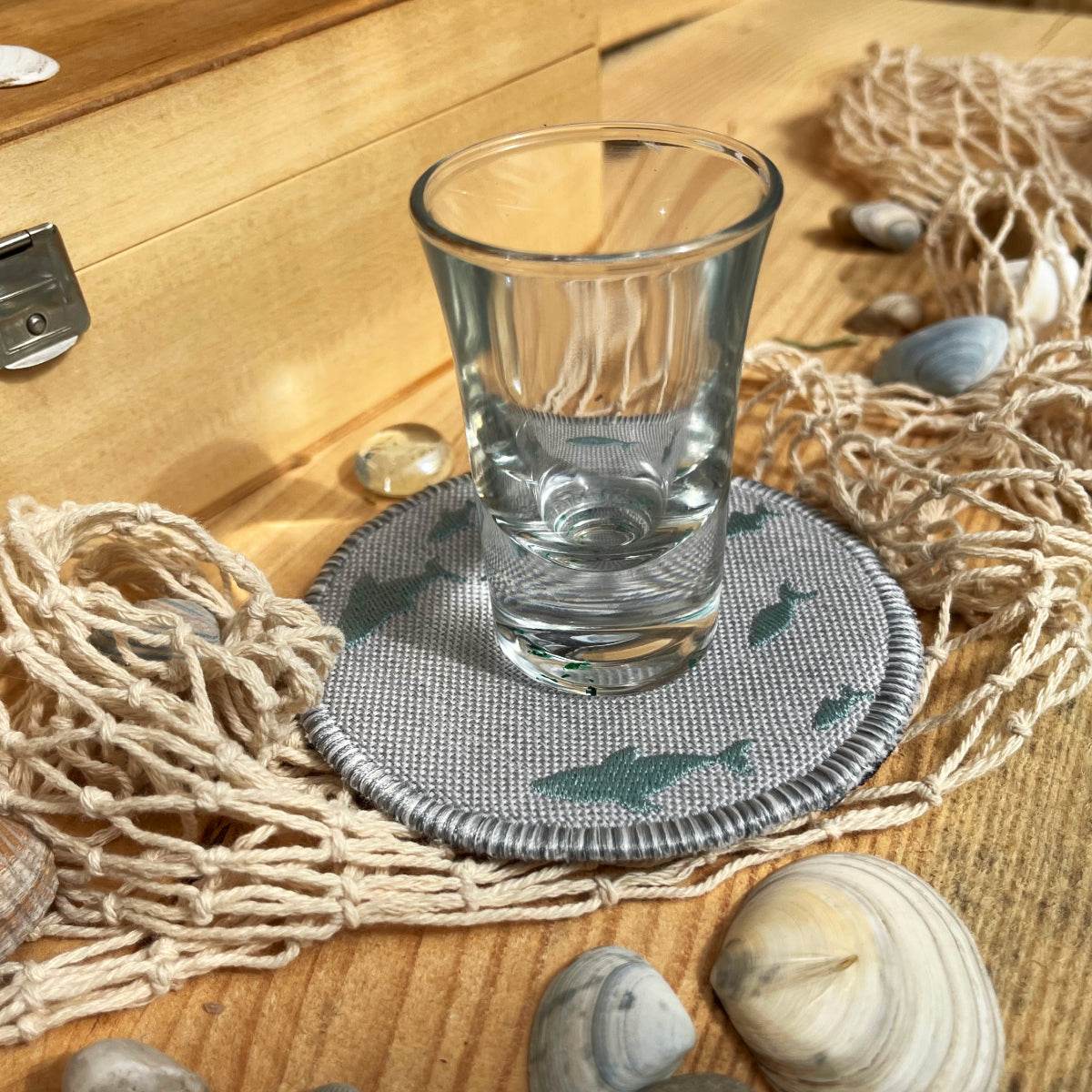 Stickdatei Mug Rug Fisch 10x10 ITH - Sewando