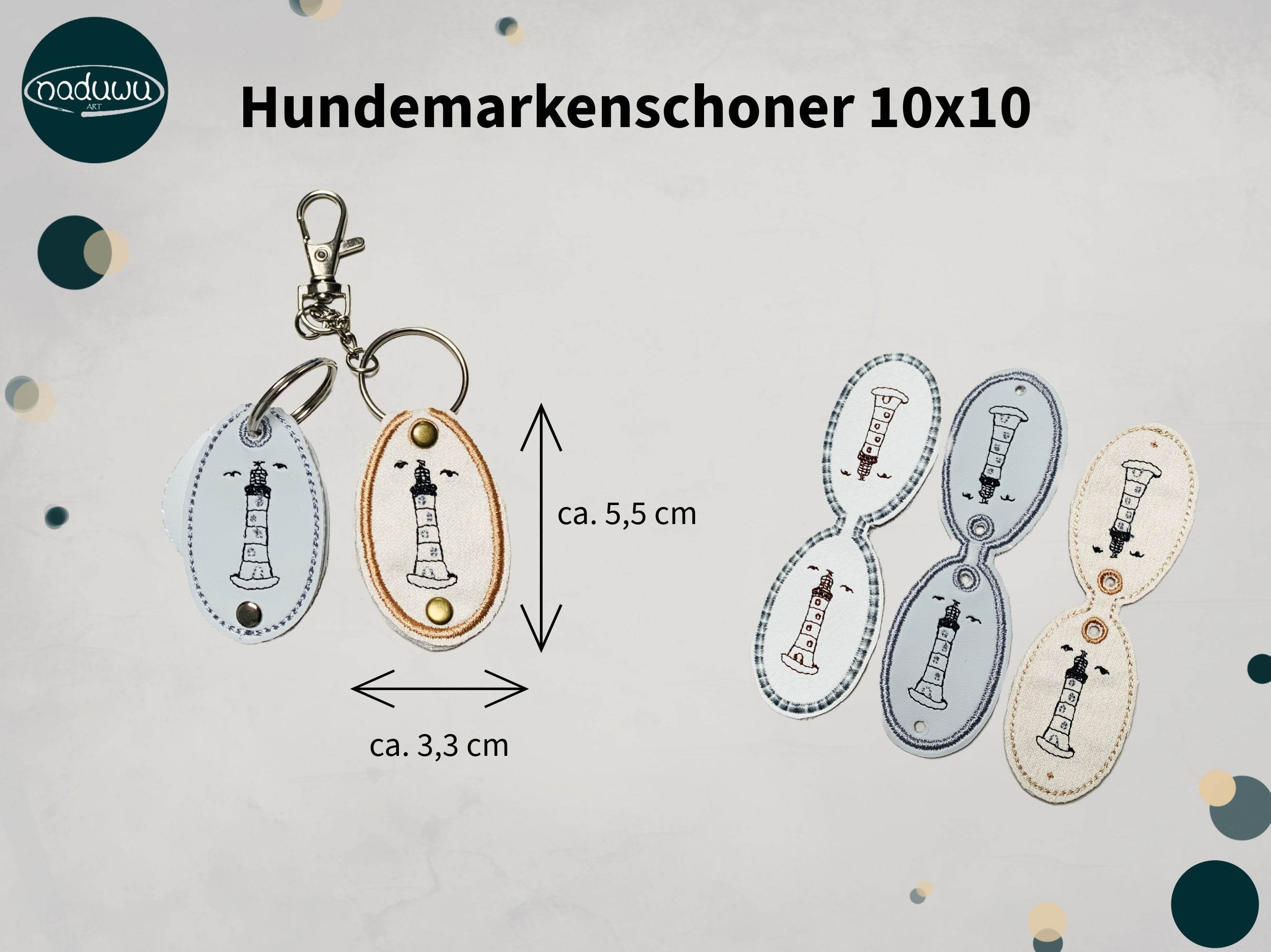 Stickdatei Hundemarkenanhänger Leuchtturm ITH - Sewando
