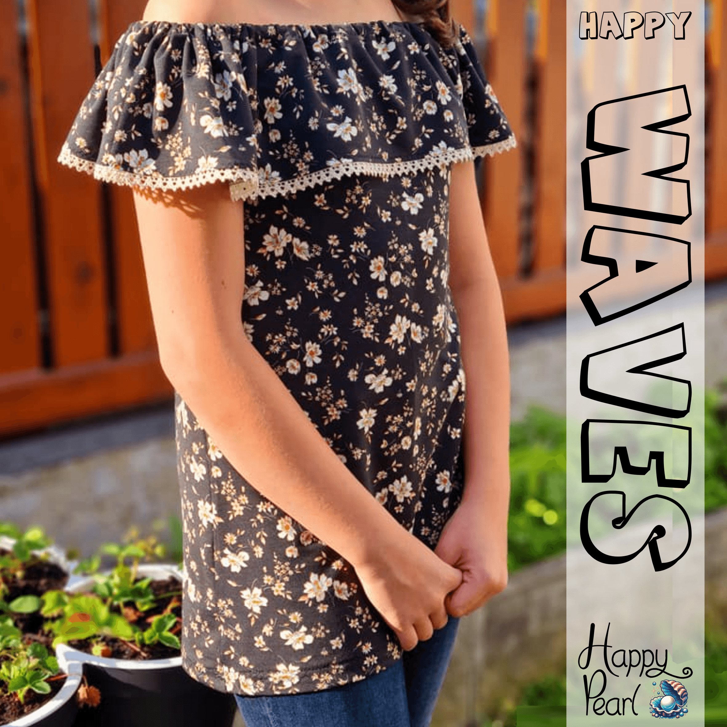 Happy Waves - Gr 74-164 - T-Shirt + Tunika + Maxikleid Schnittmuster - Sewando