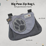 Stickdatei Tasche Big Paw 16x23, In The Hoop Bag mit 3 Reißverschlusstaschen - Sewando