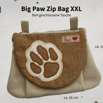 Stickdatei Tasche Big Paw 20x28, In The Hoop Bag mit 3 Reißverschlusstaschen - Sewando