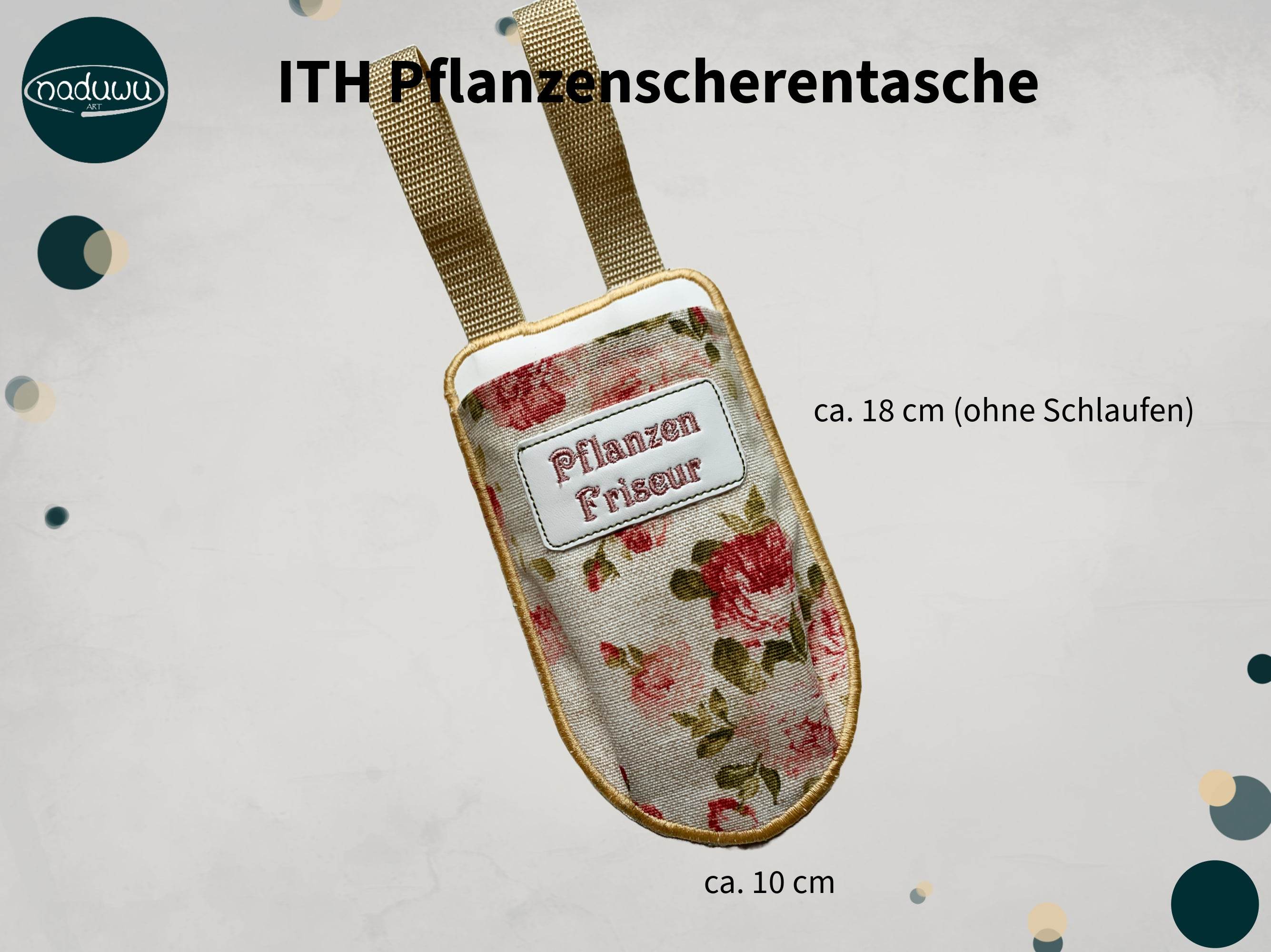 ITH Stickdatei Gartenscherentasche 13x18, In The Hoop Tasche für Pflanzenscheren - Sewando