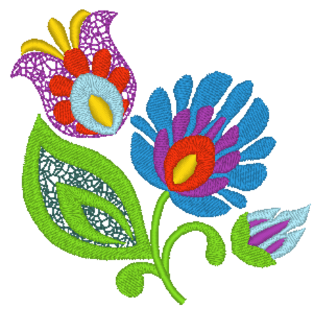 Stickdatei - Lowicz Blumen - Sewando
