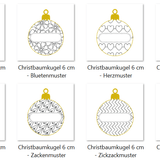 Stickdatei - 8 Christbaumkugeln personalisierbar - Sewando