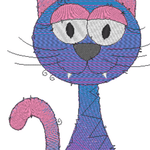 Stickdatei - Happy Stitching - Katze - Sewando