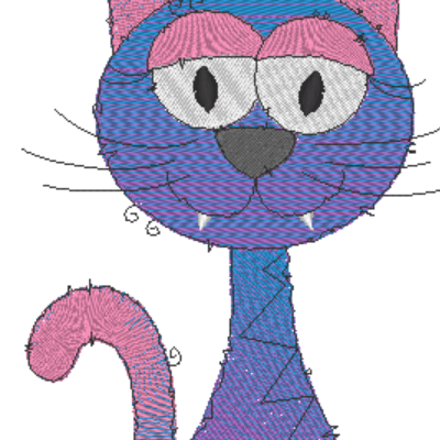 Stickdatei - Happy Stitching - Katze - Sewando