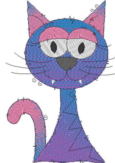Stickdatei - Happy Stitching - Katze - Sewando