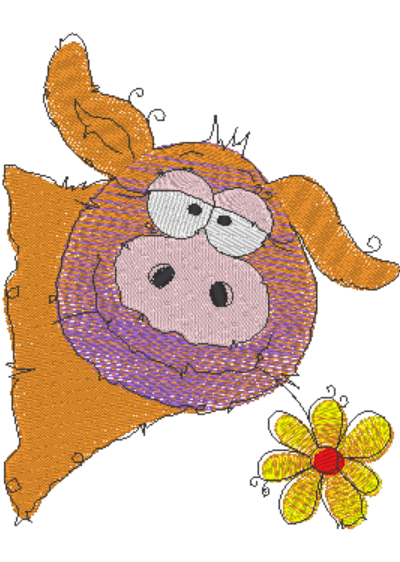 Stickdatei - Happy Stitching Schwein - Sewando