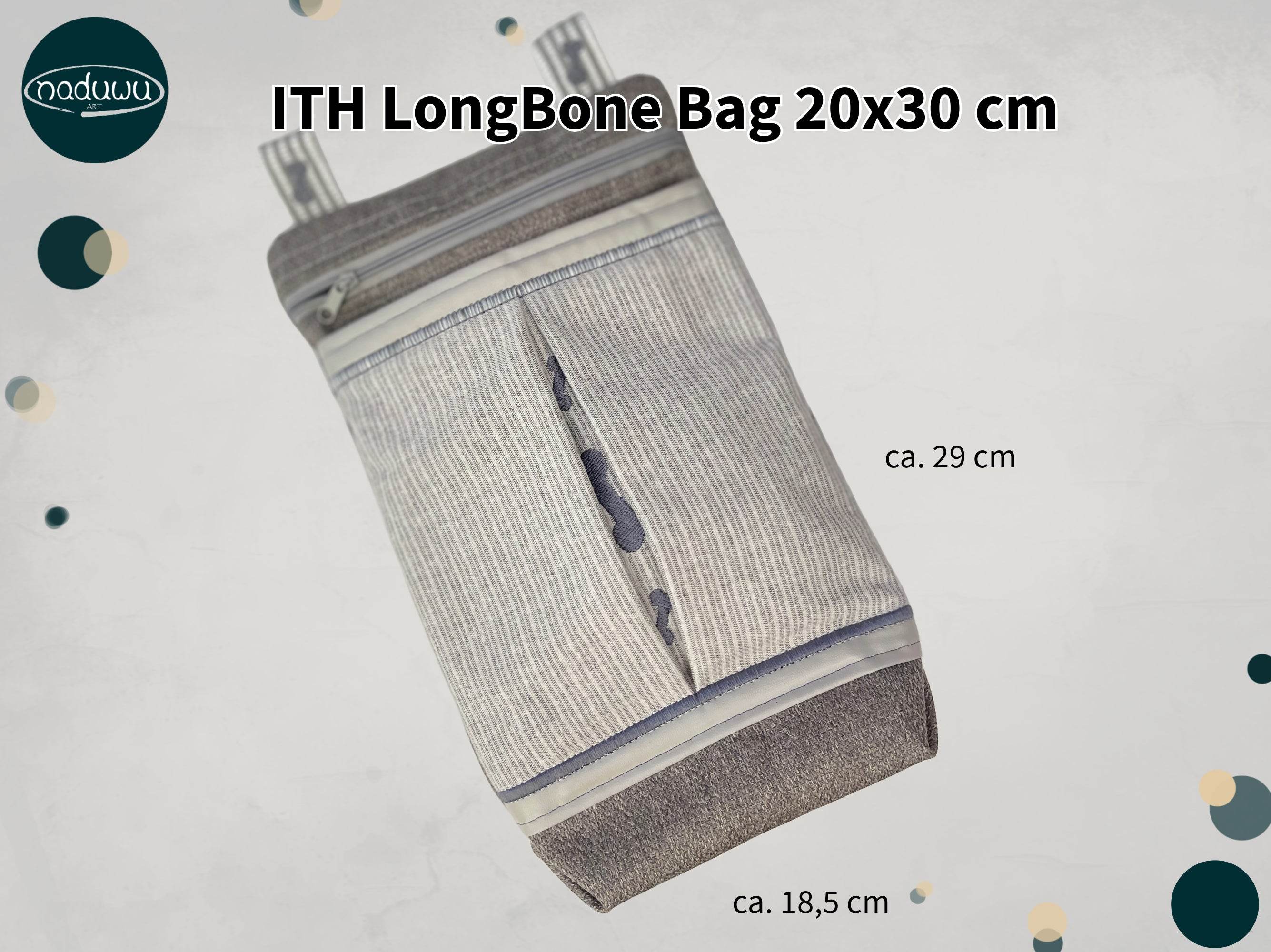 Stickdatei Tasche 20x30, ITH LongBone Bag - Sewando