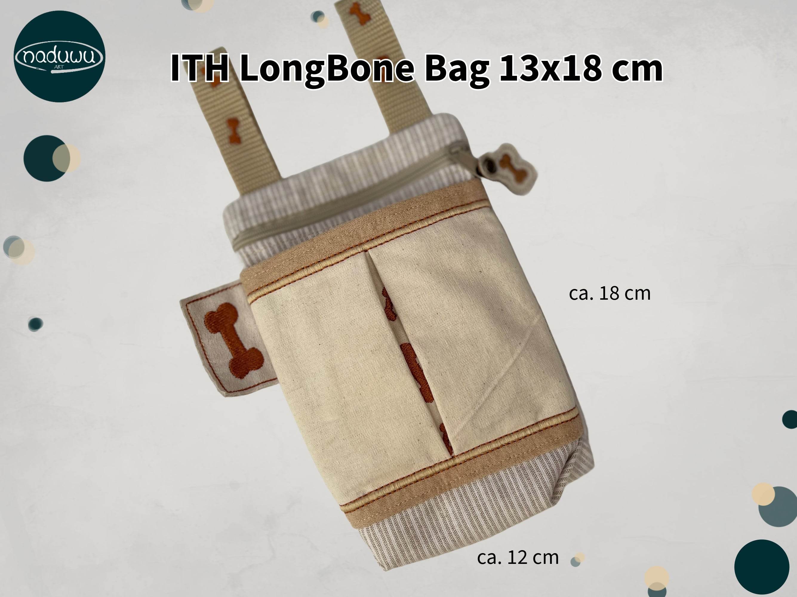 Stickdatei Tasche 13x18, ITH LongBone Bag - Sewando