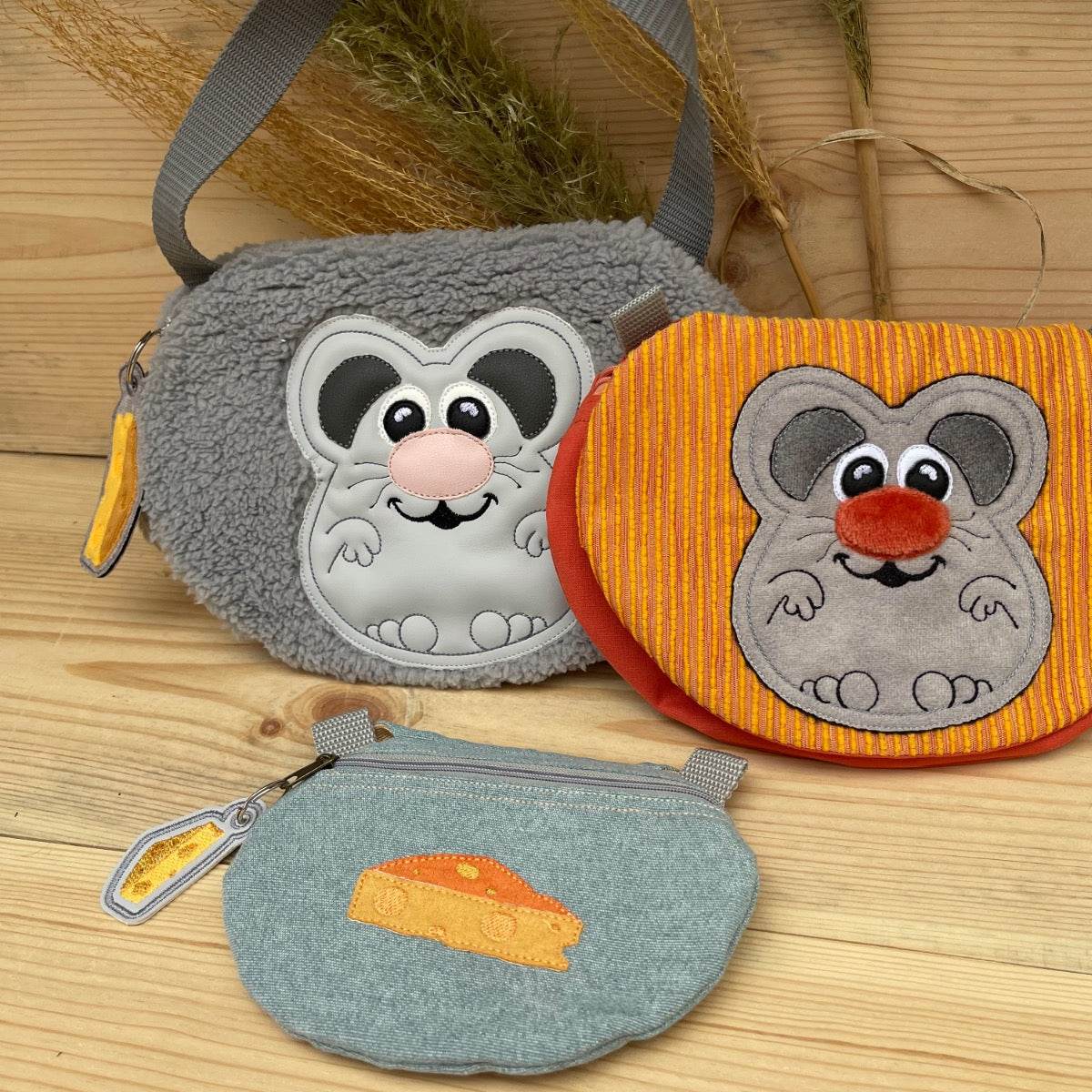 Stickdatei Tasche Set mit 5 Größen, ITH Umhängetasche - Sewando