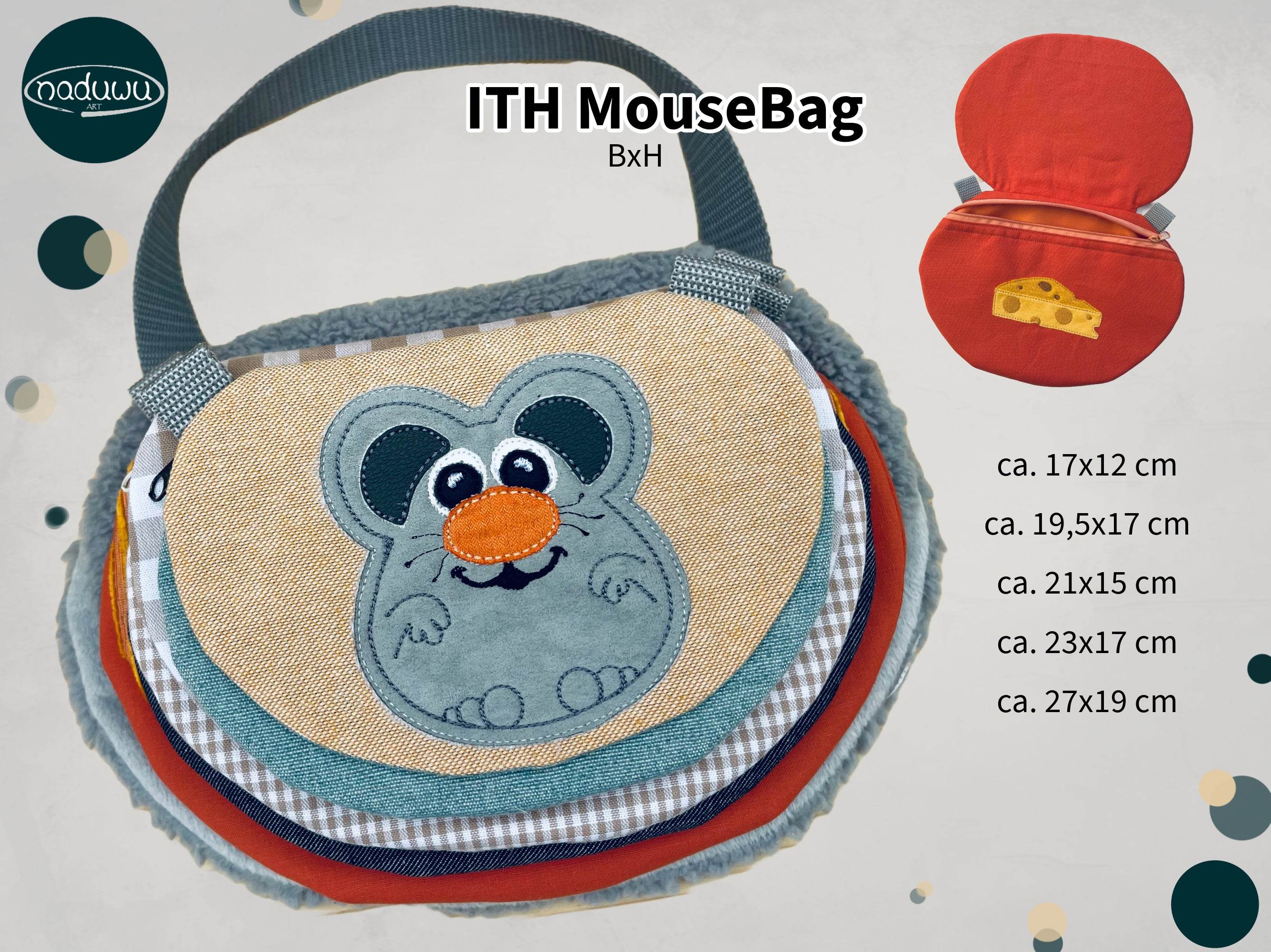 Stickdatei Tasche Set mit 5 Größen, ITH Umhängetasche - Sewando