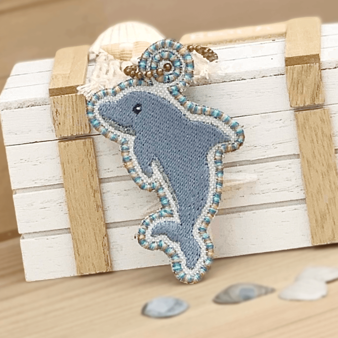 Stickdatei Delfin Anhänger für 10x10 Rahmen - Sewando